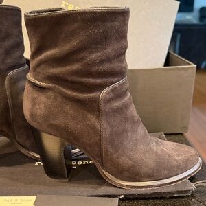 rag & bone Asphalt Suede Ankle Booties